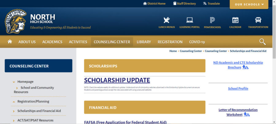 Under Counseling Center is where you can find almost all of the scholarships in the Fargo area.