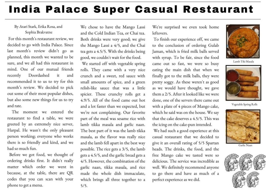 Restaurant review:India Palace