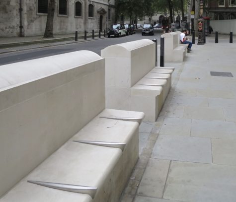 Hostile architecture is a common way to stop homeless people from sleeping in public places