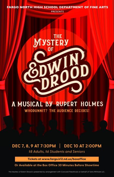 Fargo Norths poster for The Mystery of Edwin Drood.