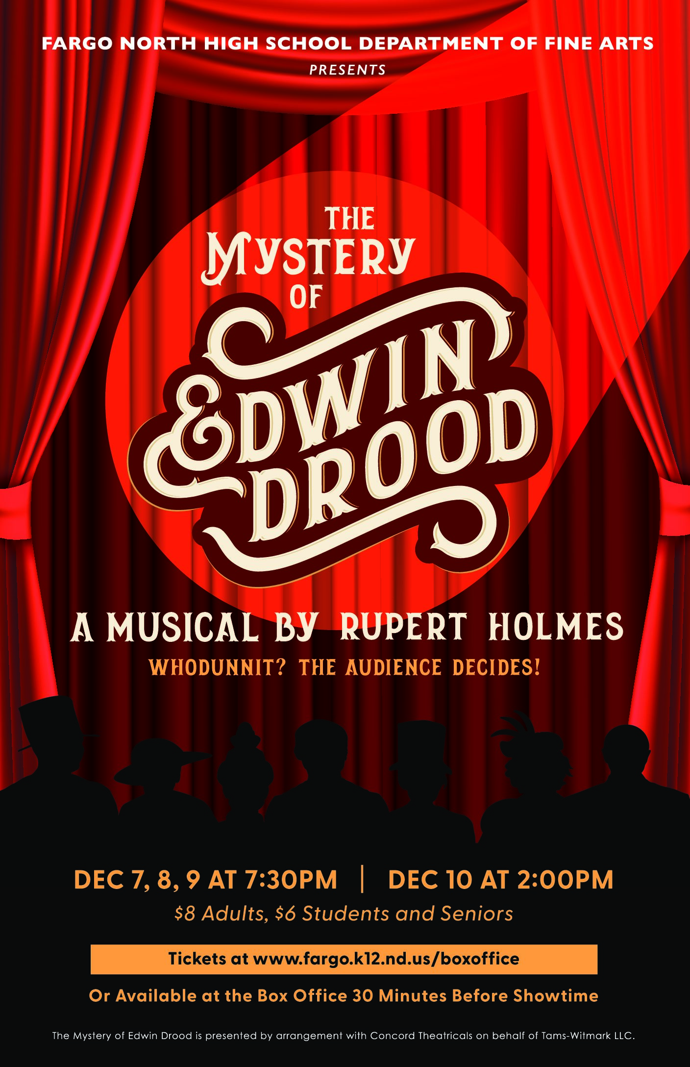 Fargo Norths poster for The Mystery of Edwin Drood.